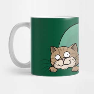 Happy Cat in Green Pajamas Mug